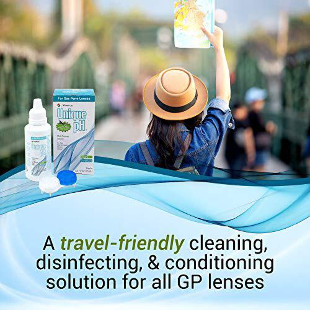 Unique Ph Travel Pack- Multipurpose Solution for Gas Permeable Contact Lenses -2.5 Fluid Ounces