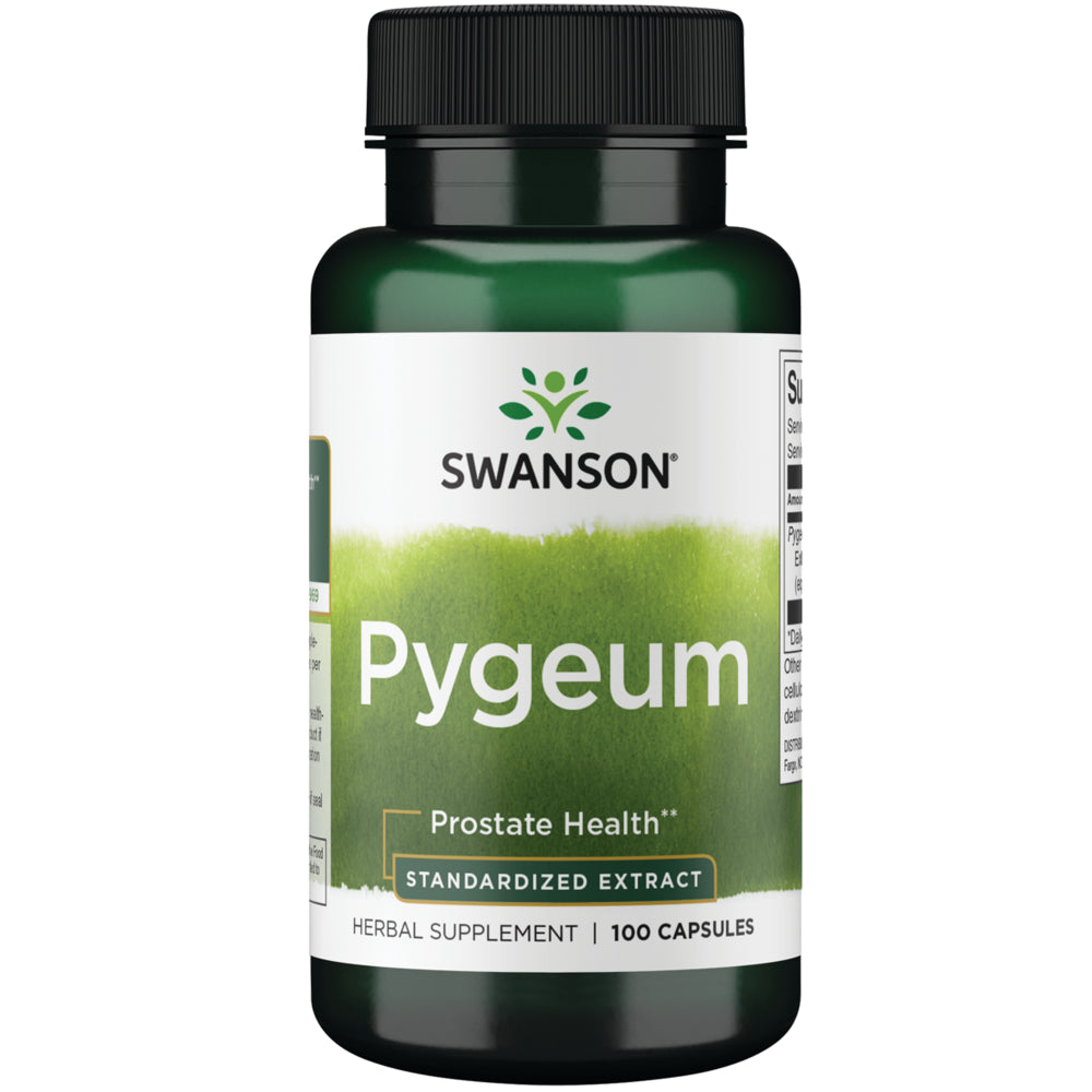 Swanson Pygeum - Herbal Supplement Promoting Male Prostate Health, Bladder, and Urinary Tract Health Support - Mens Health Supplement - (100 Capsules, 125Mg per Serving)