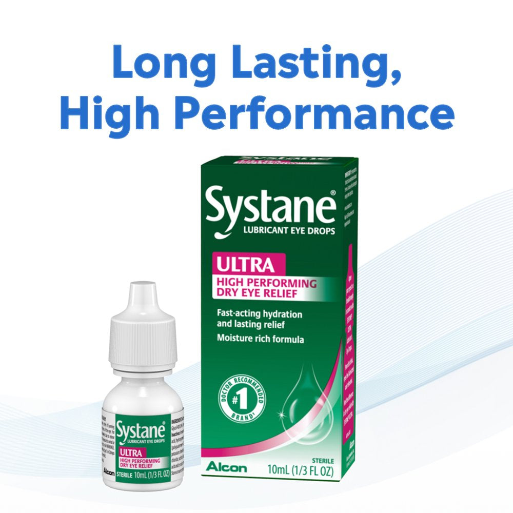 Systane Ultra Dry Eye Care Symptom Relief Eye Drops, Twin Pack