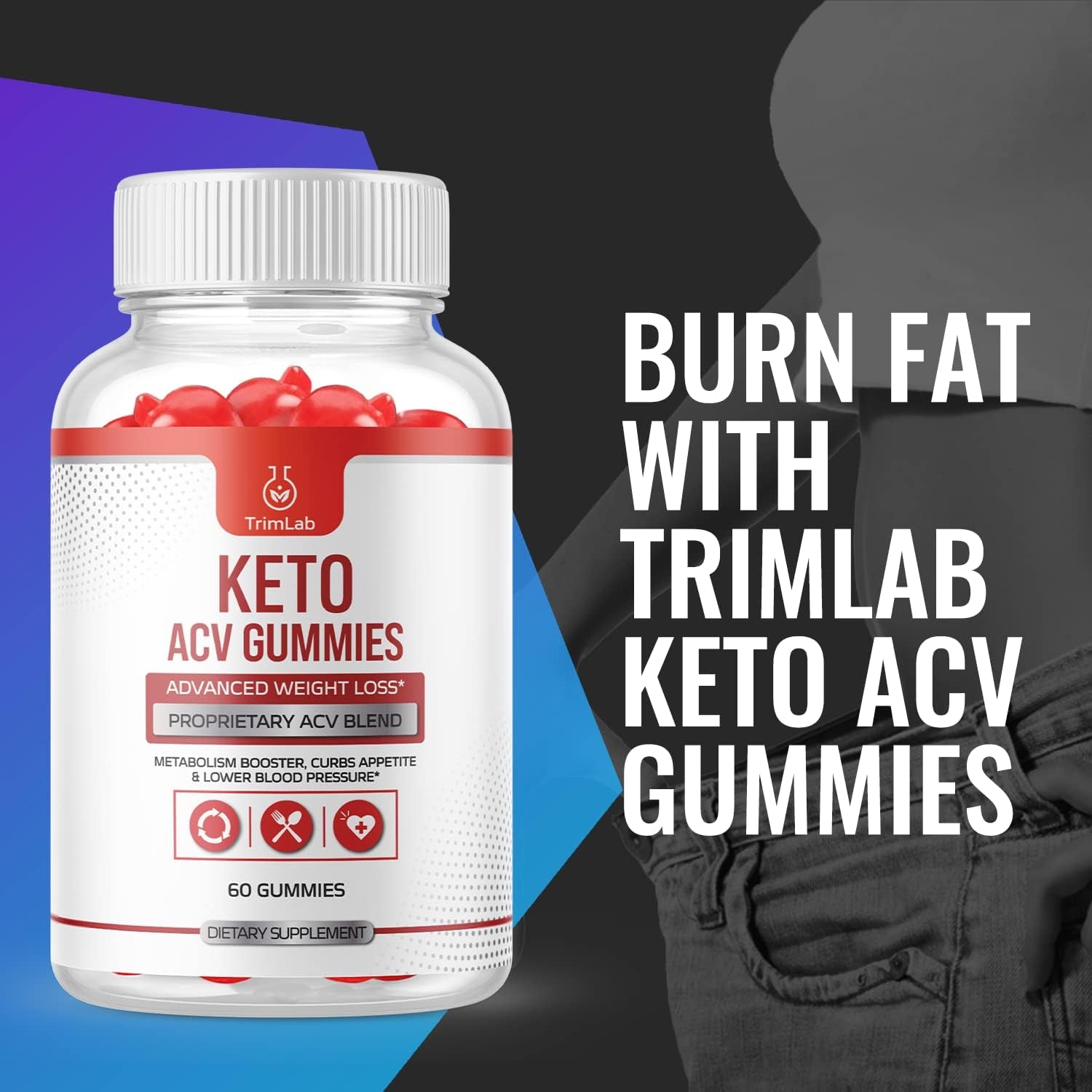 Trimlab Keto ACV Gummies, Trimlab Keto Gummies (1 Pack)