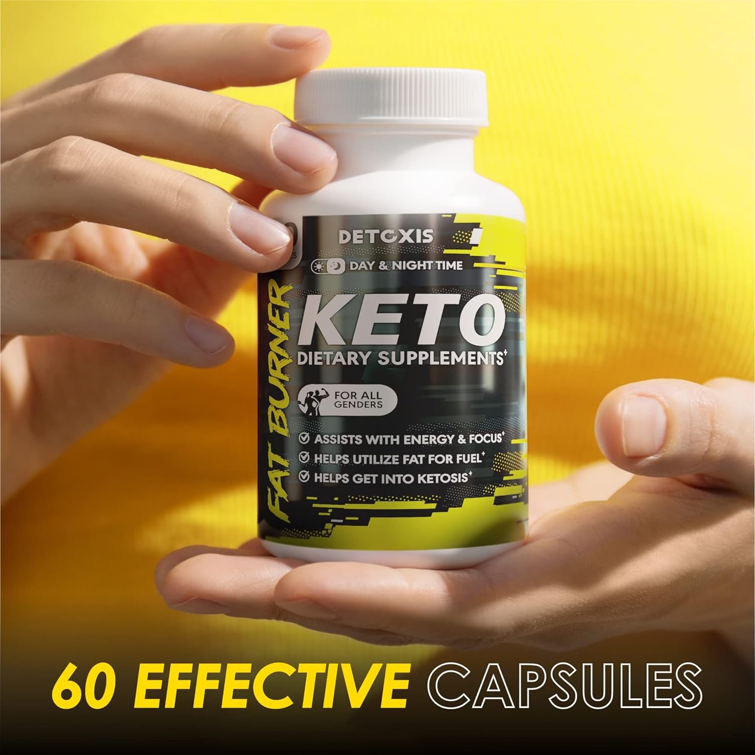 Keto Pills - 60 Ketogenic Diet Support Capsules - Keto Weight Management - Increase Energy and Focus - Advanced Keto Supplements for Men and Women - Day and Night Keto Diet Pills