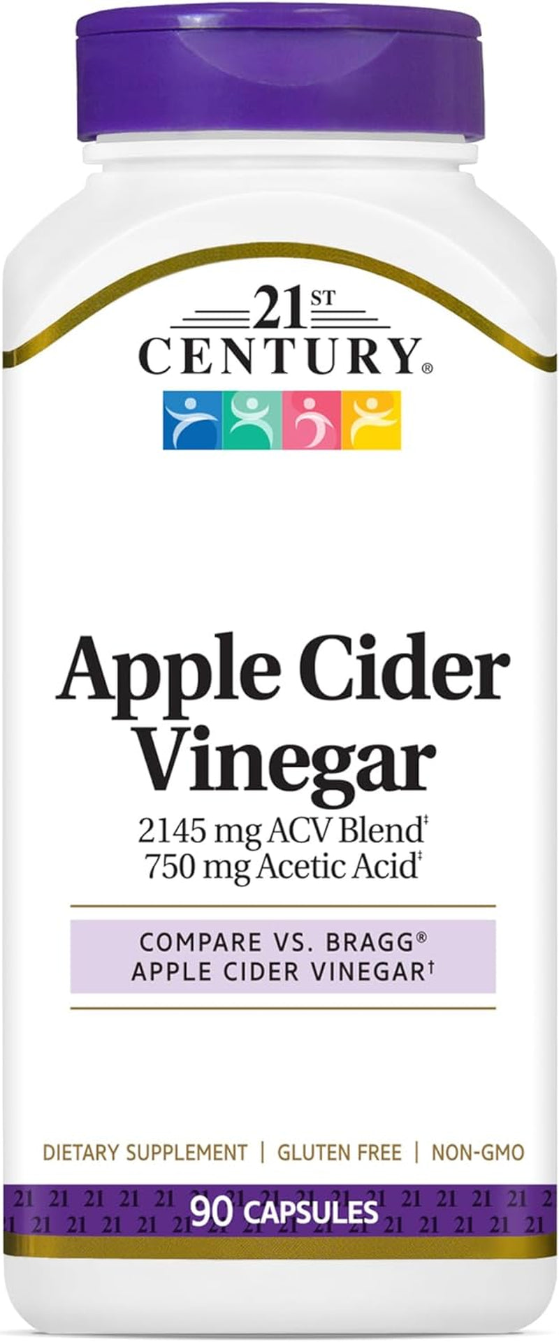 21St Century Healthcare Apple Cider Vinegar, 90 Count Capsules