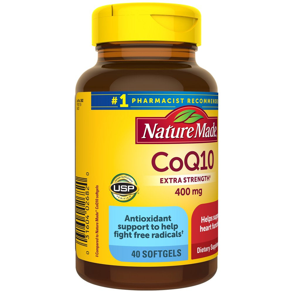 Nature Made Coq10 400Mg Softgels, Dietary Supplement for Heart Health Support, 40 Count