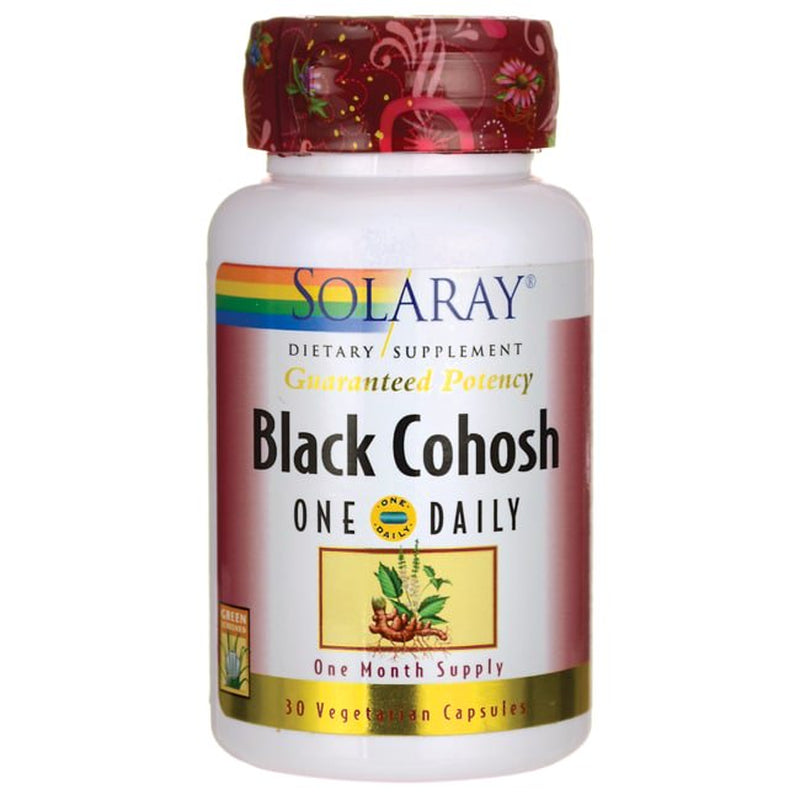 Solaray Black Cohosh Root Extract 80 Mg | One Daily Womens Health & Menopause Support Supplement | Non-Gmo, Vegan & Lab Verified | 30 Vegcaps