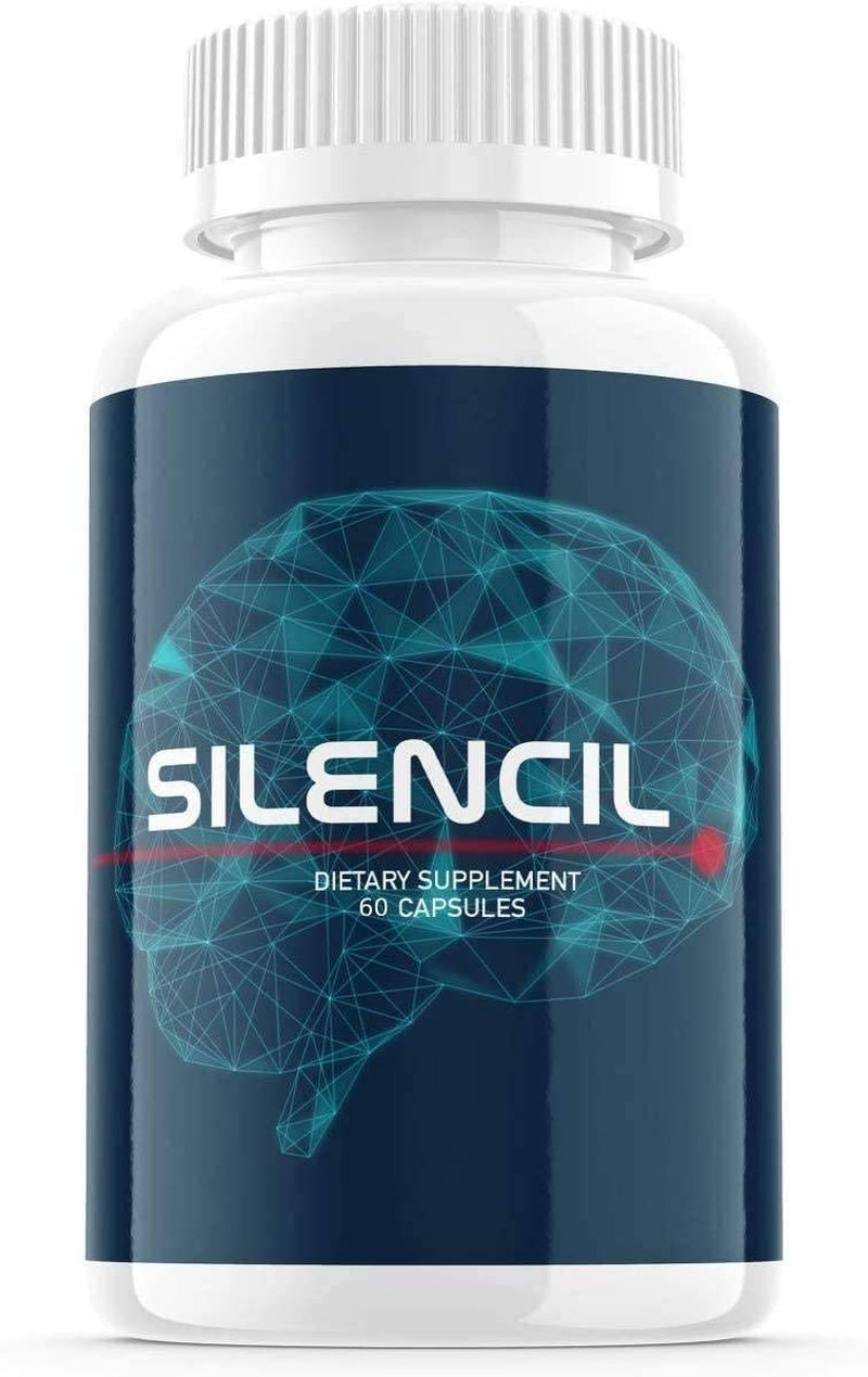 (1 Pack) Silencil for Tinnitus Supplement Pills, Premium White Color and One Size Tinnitus Support Relief Supplement Capsules (60 Capsules)