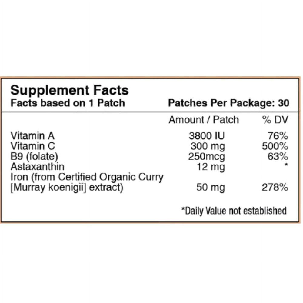 Iron plus Vitamin Patch by Patchaid (3-Month Supply)