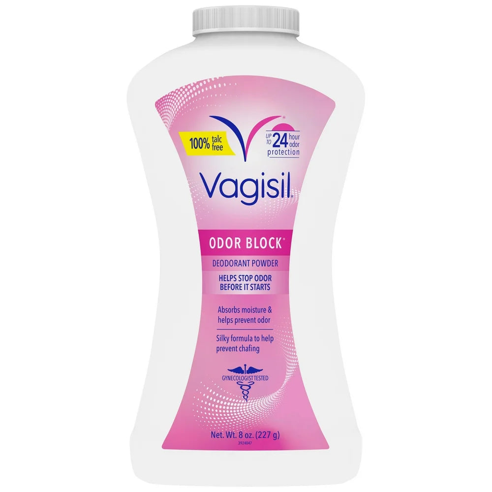 Vagisil Daily Intimate Deodorant Powder, with Odor Block Protection, Talc-Free, 8 Oz