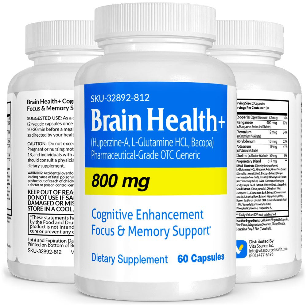 Brain Health Pharmaceutical-Grade Brain Supplements, Vitamins, Vitasource