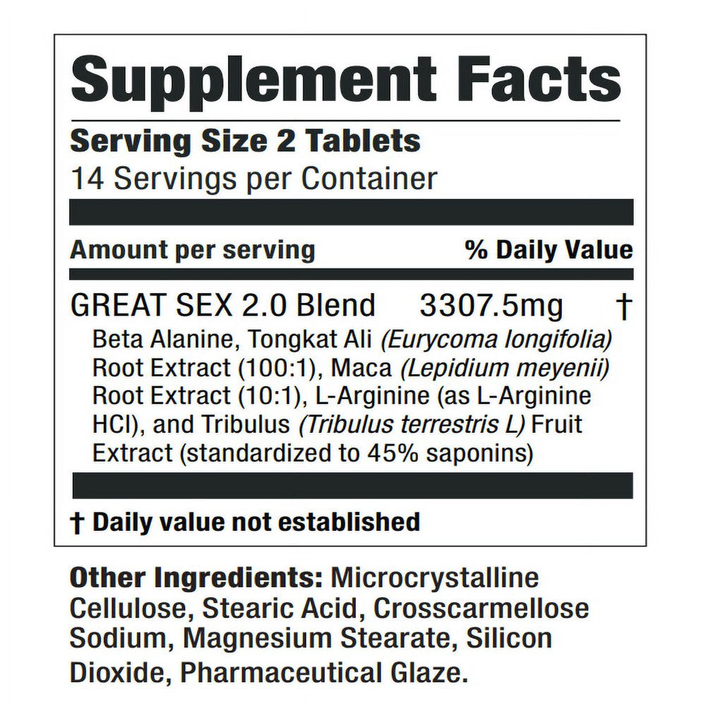 Ultimate Nutrition up All Night Natural Male Enhancer and Testosterone Booster for Men - Prime Mens Health Supplement - Maximize Strength, Stamina, Endurance and Metabolism - 28 Tablets