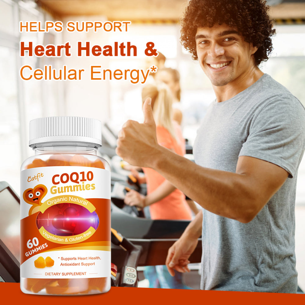 Catfit Coq10 500Mg Gummies Ultra High Absorption Coenzyme Q10 Supplements for Vascular and Heart Health - 60 Count