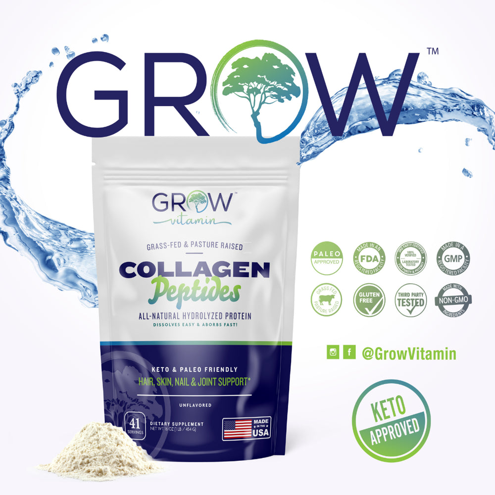 Collagen Peptides - Hair, Skin, Nail, and Joint Support - Type I & III Collagen - 20 Types of Amino Acids, All-Natural Hydrolyzed Protein - 41 Servings