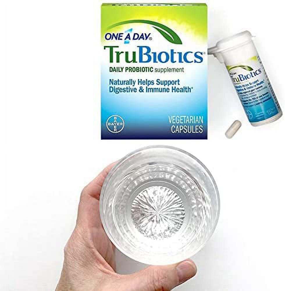 Trubiotics Daily Probiotic | Probiotics for Digestive Health | 30 Capsules | Digestive Health Support Supplement for Men and Women | Provitalize for Menopause Weight Loss | Nature Made Probiotics