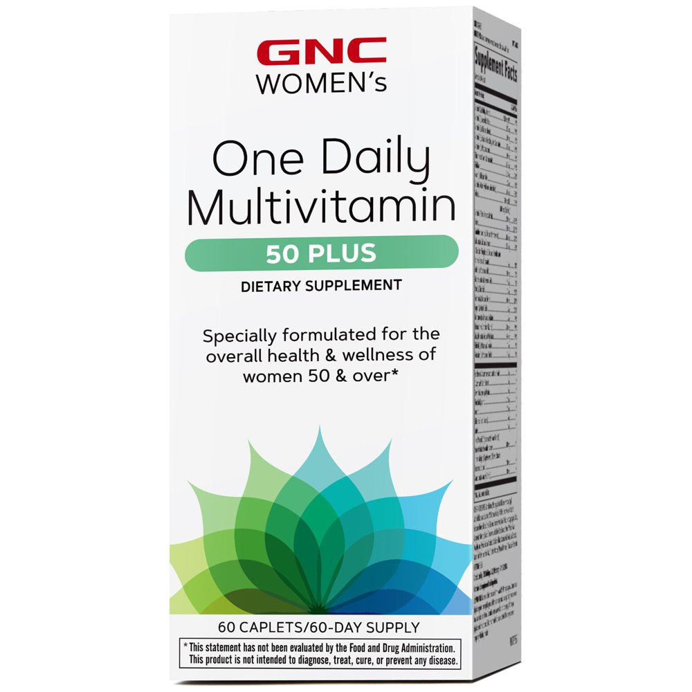 GNC One Daily Multivitamin 50 plus - 60 Caplets (60 Servings)