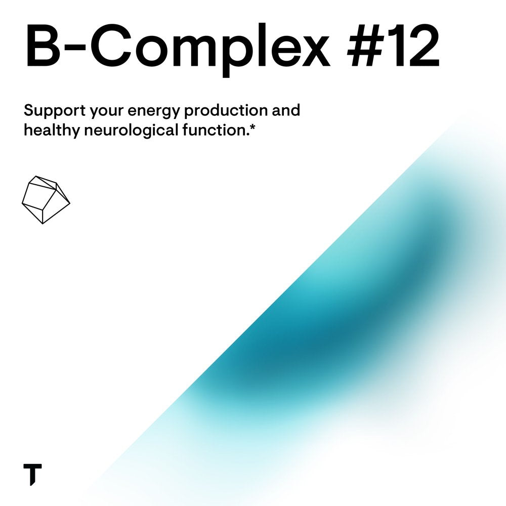 Thorne B-Complex #12, Vitamin B Complex with Active B12 and Folate, 60 Capsules