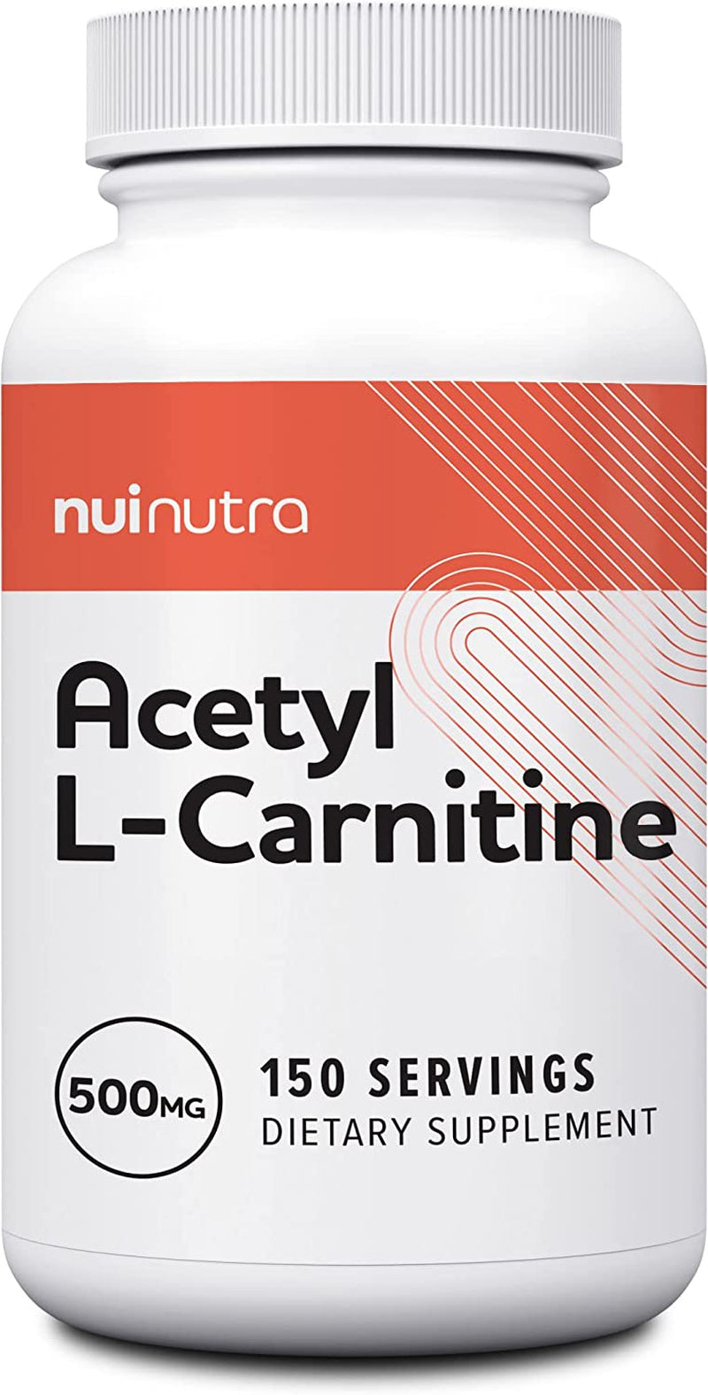 Acetyl L-Carnitine Supplement 500Mg, 150 Capsules - Energy Production and Metabolism Support