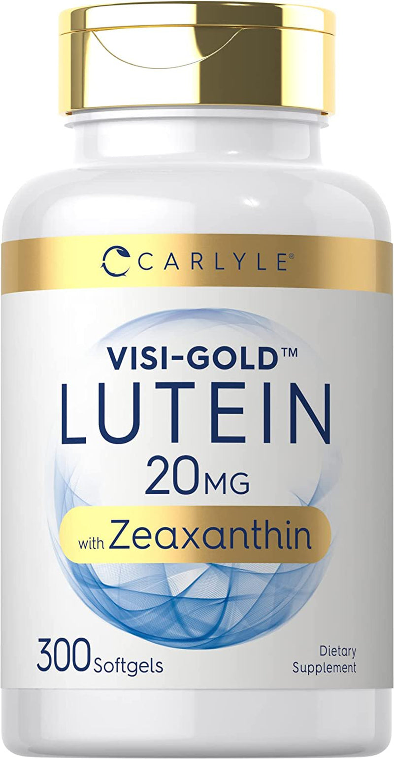 Lutein 20Mg and Zeaxanthin | 300 Softgels | Value Size Supplement | by Carlyle
