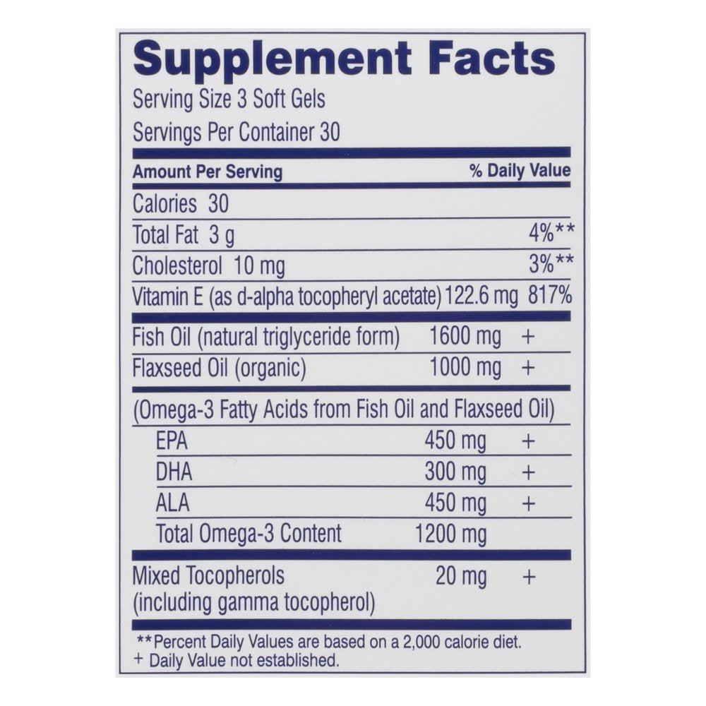 Theratears 1200Mg Omega 3 Supplement for Eye Nutrition, 90 Count