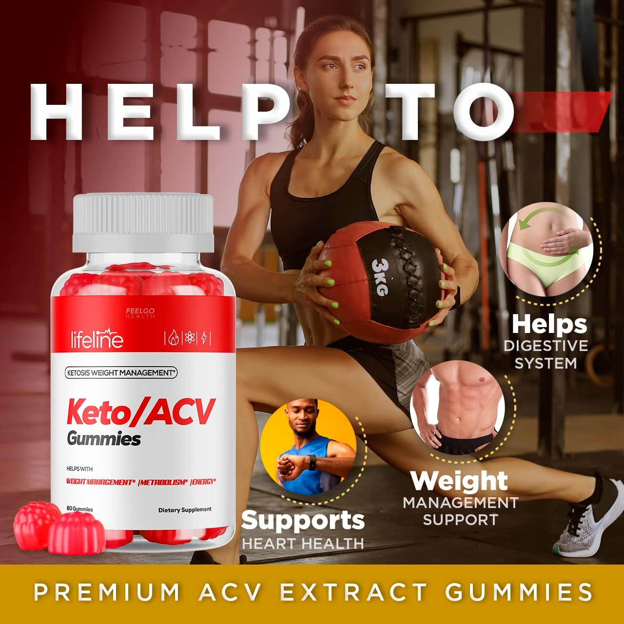 2 Pack - Lifeline Keto - Life Line Keto ACV Pro Gummies, Advanced Keto + Apple Cider Vinegar Lifelines plus Gummys, Luxe, AVC, Lines, Lifelinegumies, Gummie (120 Gummys for 2 Month)