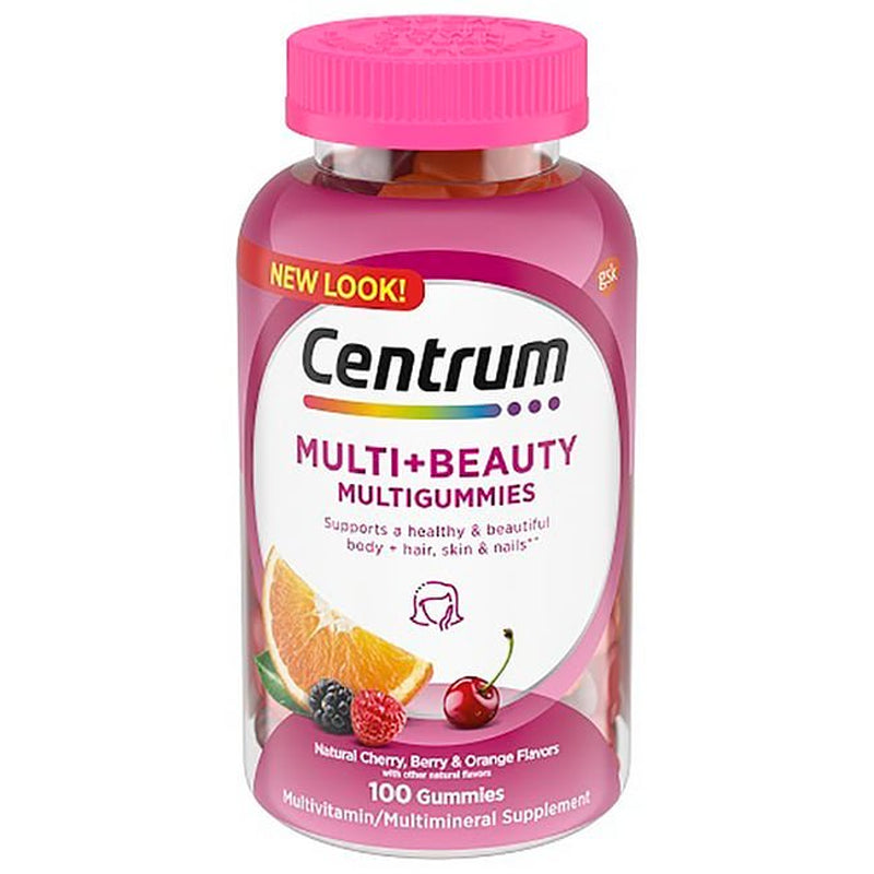 Centrum Women'S Health Multivitamin Gummies with Biotin, Assorted Fruit, 100 Count
