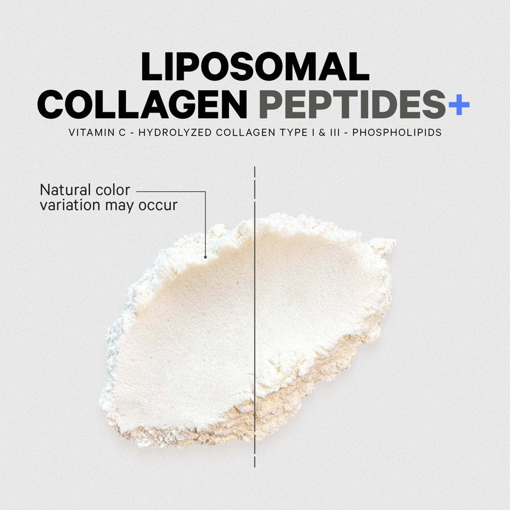 Codeage Liposomal Collagen Peptides Powder + Vitamin C, Quercetin Phytosome, Phospholipids, 14.97 Oz