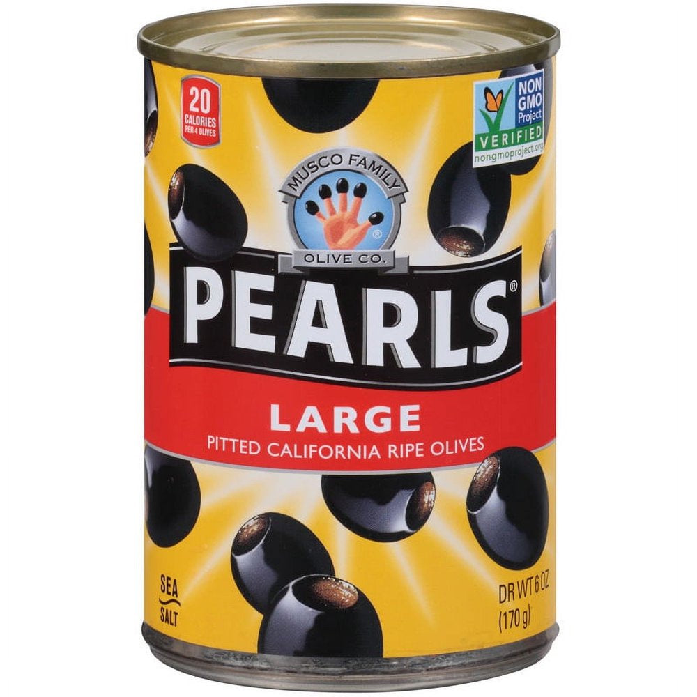 (Price/Case)Pearls Large Pitted Ripe Olives 6 Ounce - 12 per Case