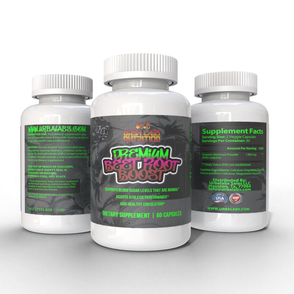 Urbalabs Premium Beetroot Boost Super Beets Supplement Natural Nitric Oxide Booster