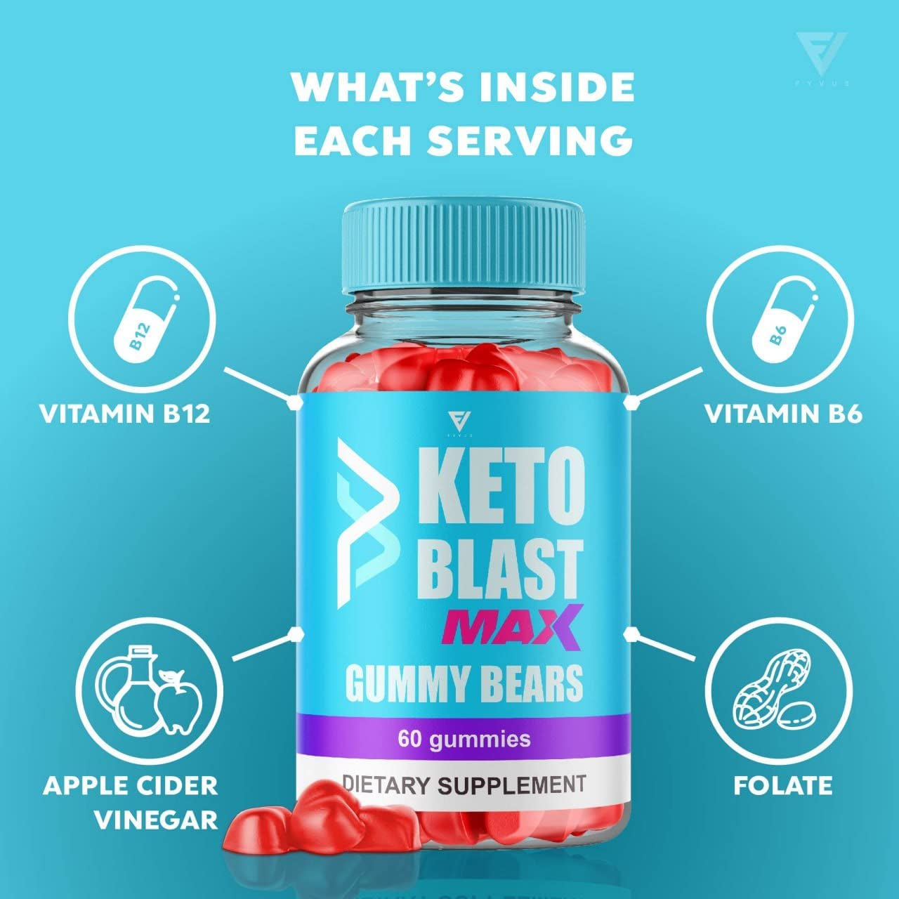 (3 Pack) Keto Blast Gummies Weight Loss Advanced Ketoblast AVC Gummy Bears, Keto Blast ACV Apple Cider Vinegar Gummies Belly Fat Burners Women Supplements Diet (180 Gummies)