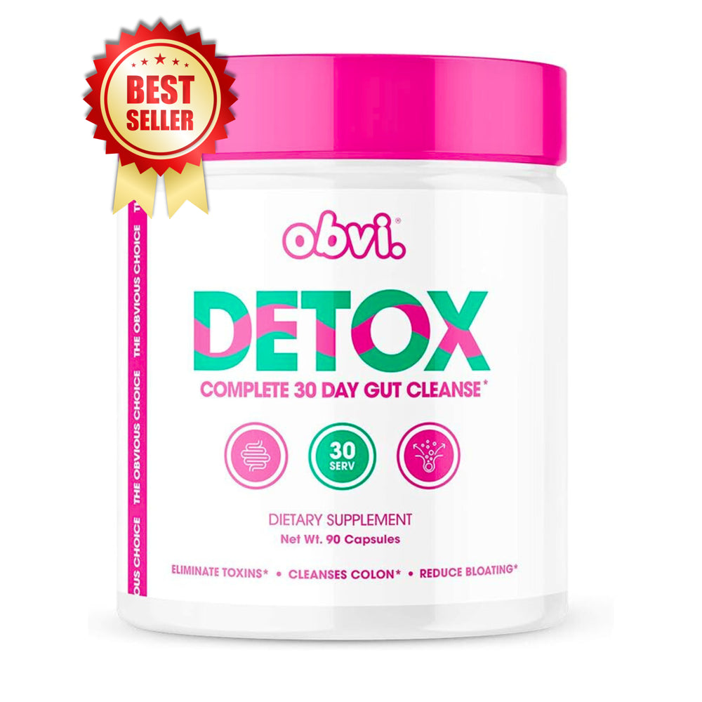 Obvi Detox, Flush Out and Eliminate Toxins, Support Weight Loss, Cleanse Colon, Packed with Antioxidants, Support Liver Health, Reduce Bloating, Soothe Stomach Pain, All Natural (30 Servings)