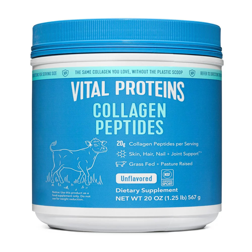 Vital Proteins Collagen Peptides Supplement Powder, Unflavored, 20 Oz