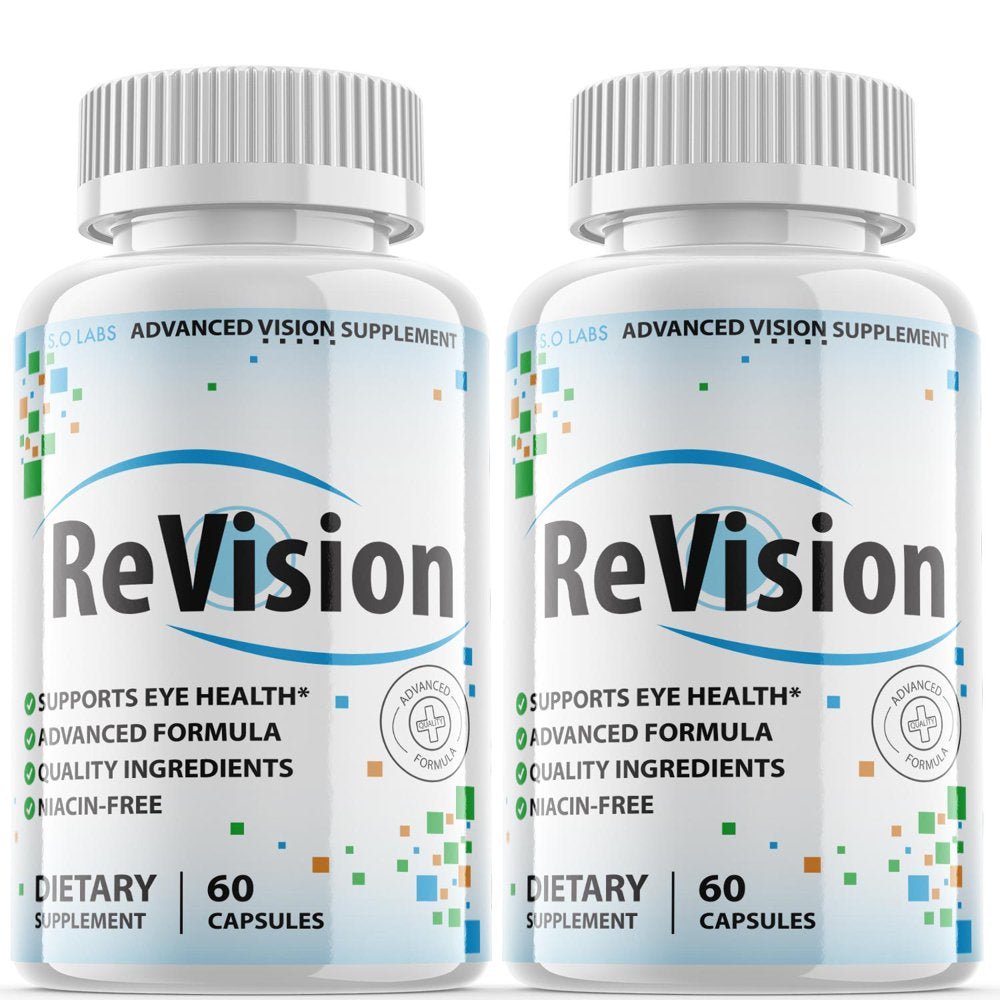 (2 Pack) Revision - New Advanced Revolutionary Eye Health Formula - Supports Healthy Vision - Supplement for Eyes Sight - 120 Capsules