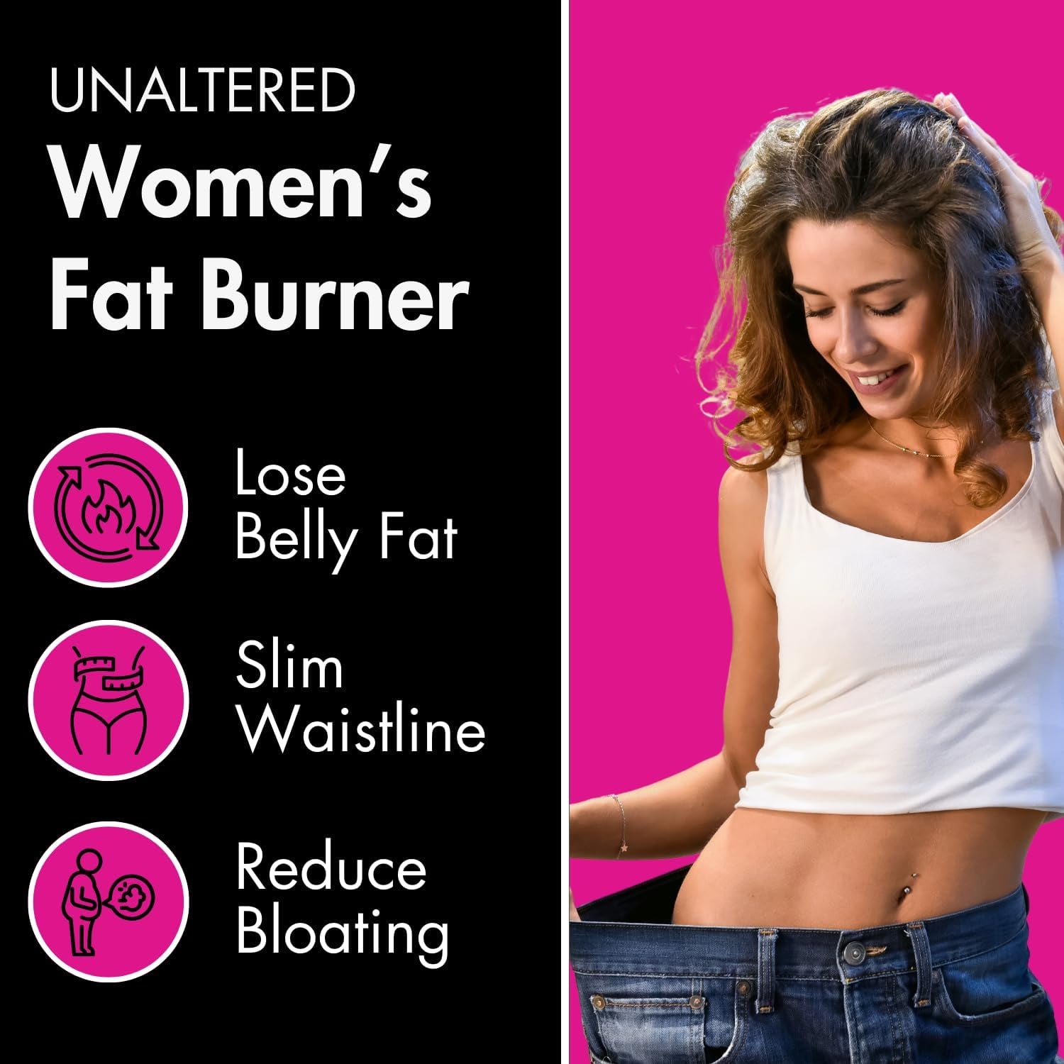 UNALTERED Belly Fat Burner & Appetite Suppressant - Weight Loss Bundle for Women - 1 Month Supply