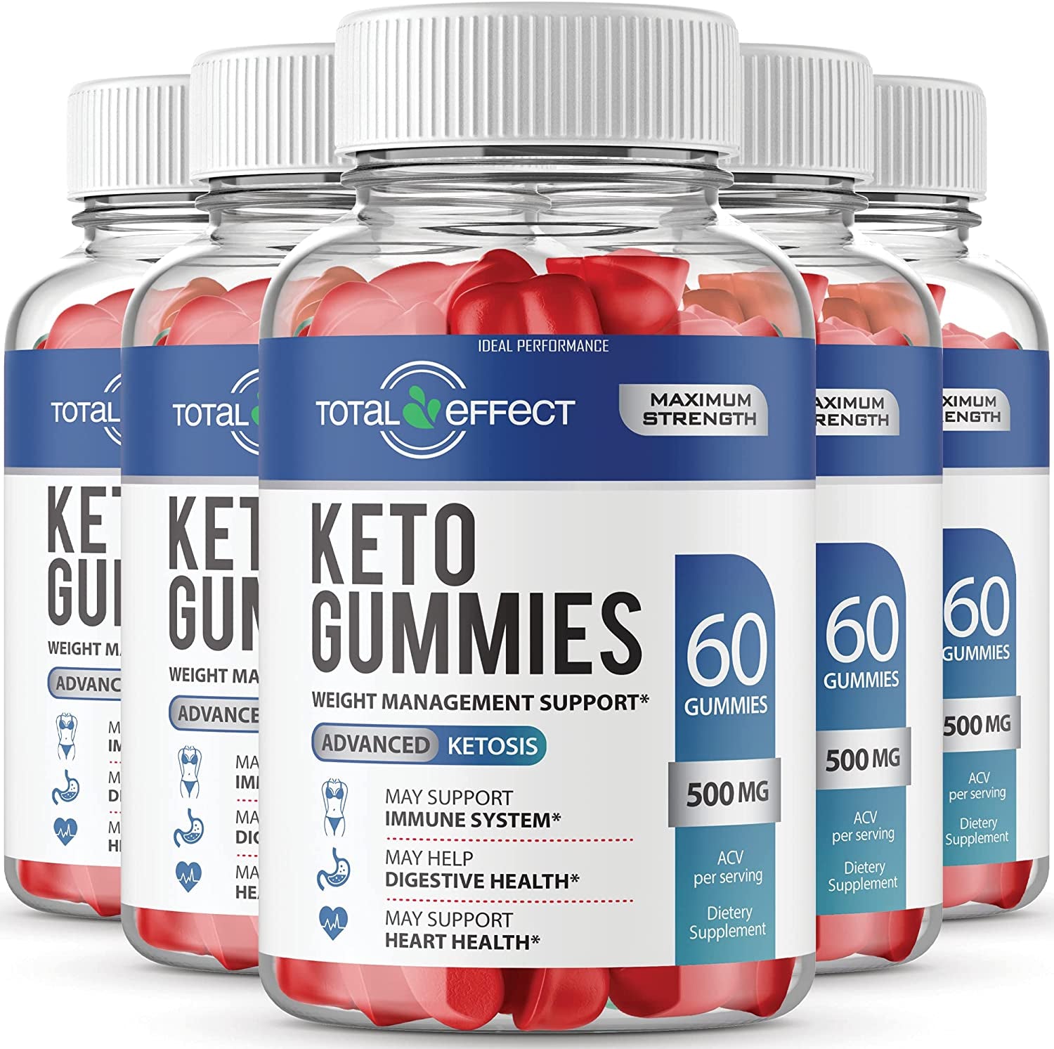 (5 Pack) Total Effect Keto Gummies (300 Gummies)