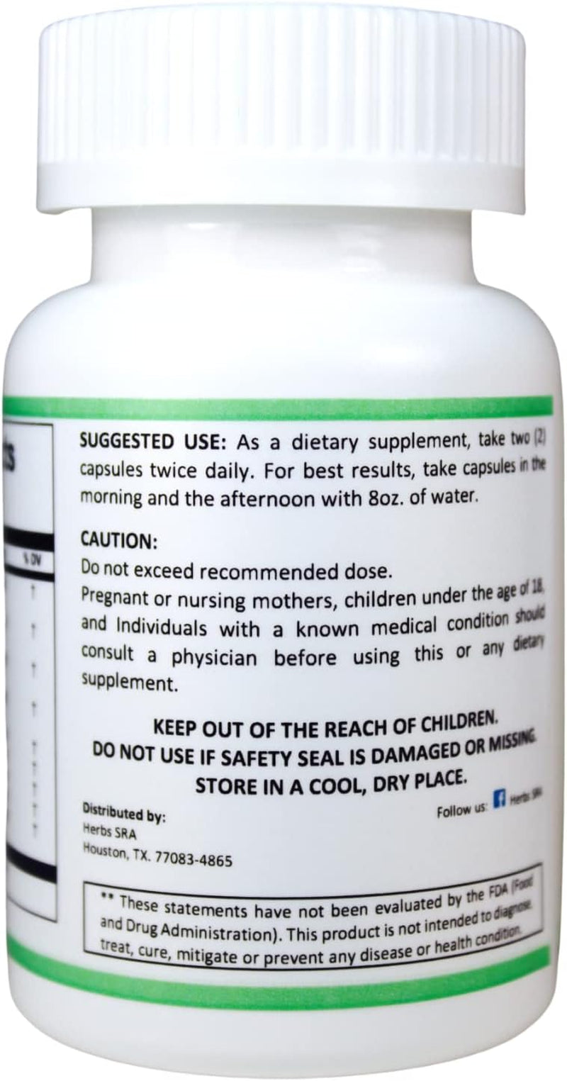 Herbs SRA Liver Detox- Superior Potency Liver Cleanse & Detox, Milk Thistle, Dandelion, Turmeric, Artichoke, NAC, Aronia Berry - 120 Capsules