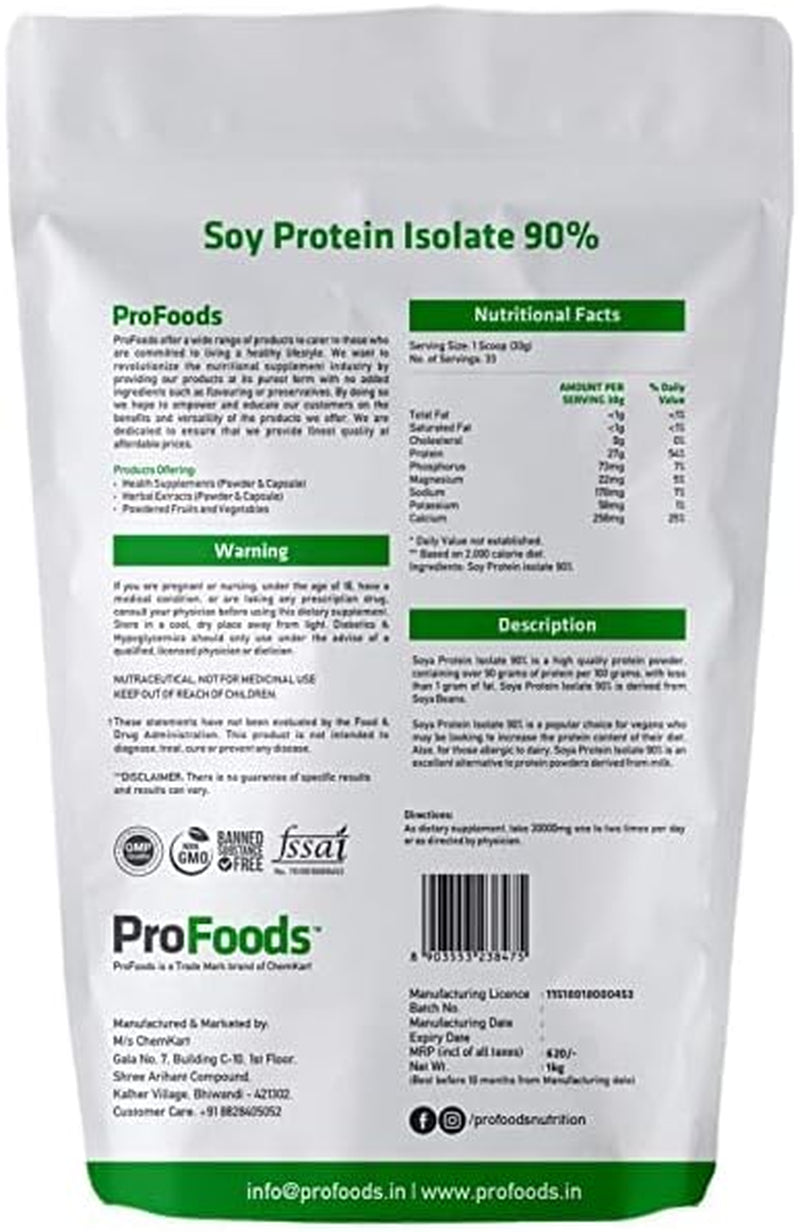 RUP Profoods Soy Protein Isolate 90% Powder (1 Kg)