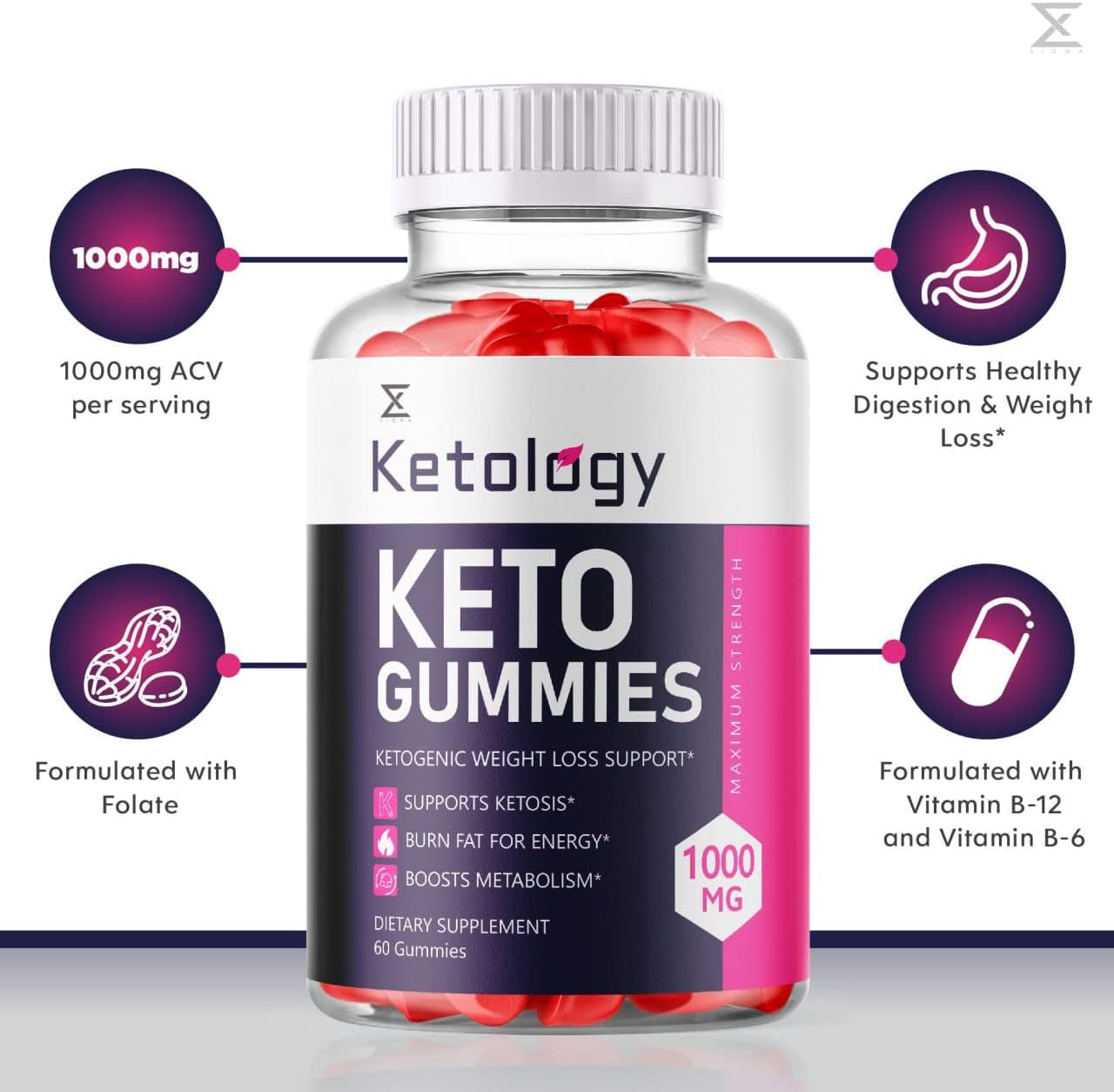 (3 Pack) Ketology Keto Gummies Extra Strength Ketology Keto ACV Gummies Apple Cider Vinegar Advanced Weight Loss Ketology Men Women Organic Support Gomitas Supplement Keto plus ACV Vegan (180 Gummies)