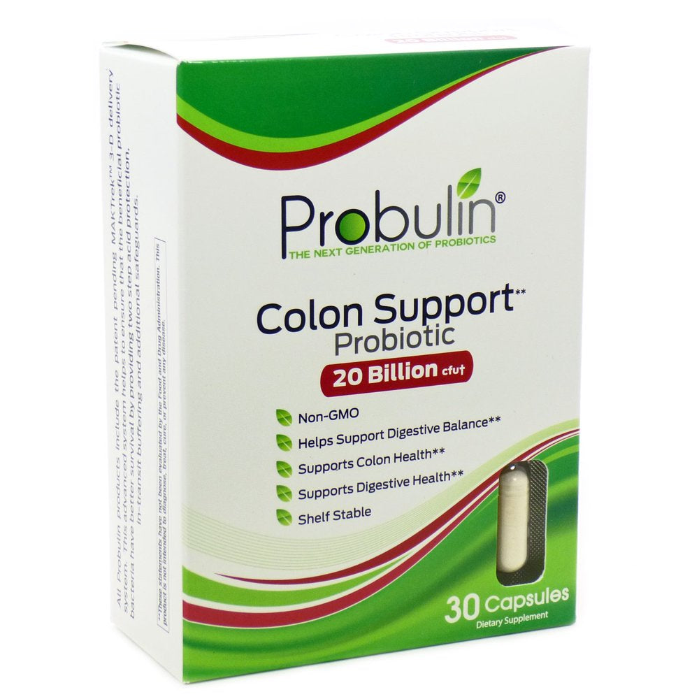 Colon Support Probiotic, 20 Billion CFU, 30 Capsules, Probulin