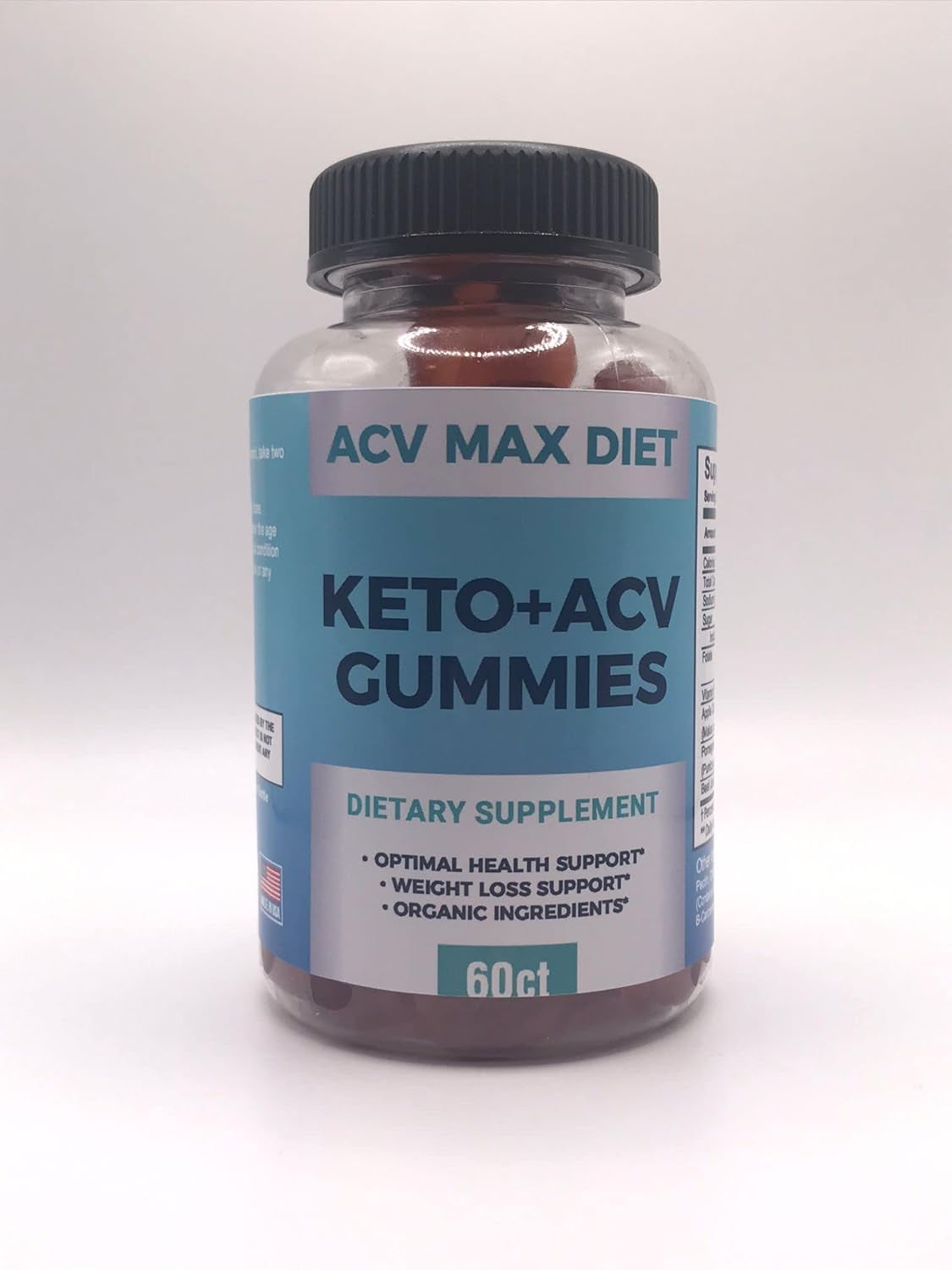 ACV MAX Diet Keto Gummies, Max Diet ACV Gummies, 60 Count (Pack of 1)