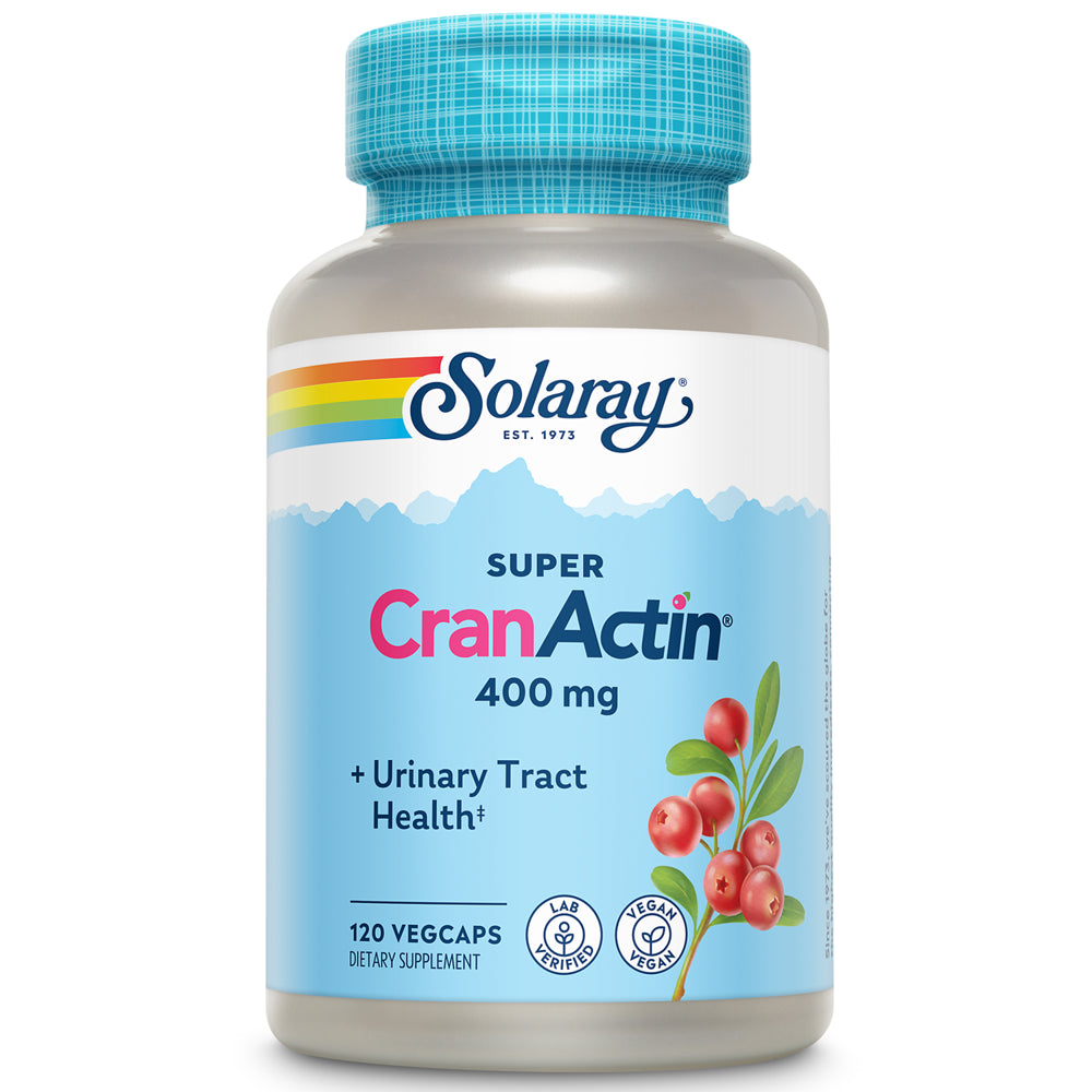 Solaray Super Cranactin Cranberry Extract 400Mg | Healthy Urinary Tract Support | with Added Vitamins | 120 Vegcaps