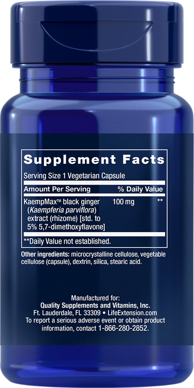 Life Extension Male Vascular Sexual Support for Men 30 Capsules