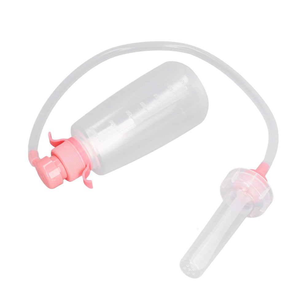 Vaginal Syringe Cleaner, Reusable Pink Vaginal Cleansing Douche Top Pressing for Puerpera Period