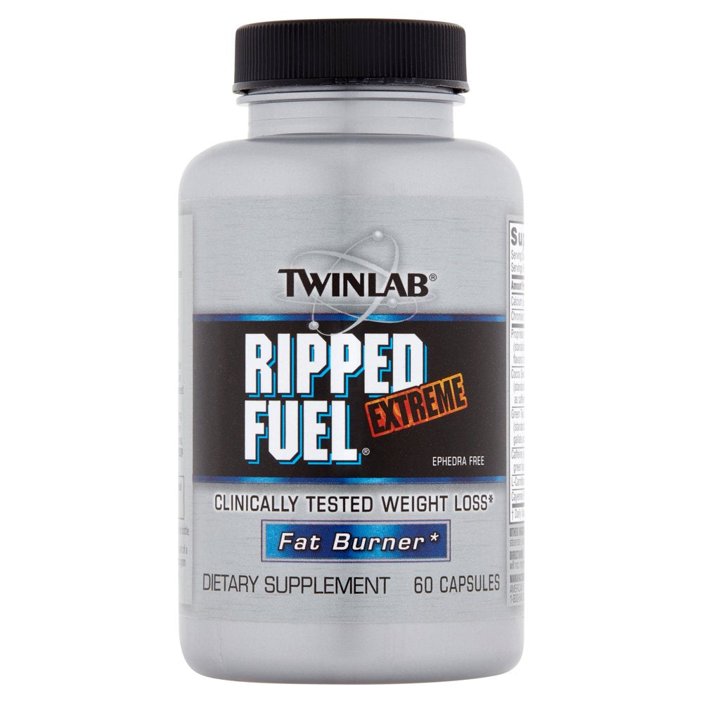 Twinlab Ripped Fuel Extreme Ephedra Free Weight Loss Supplement, Dietary Supplements, 220 Mg Caffeine, 60 Count