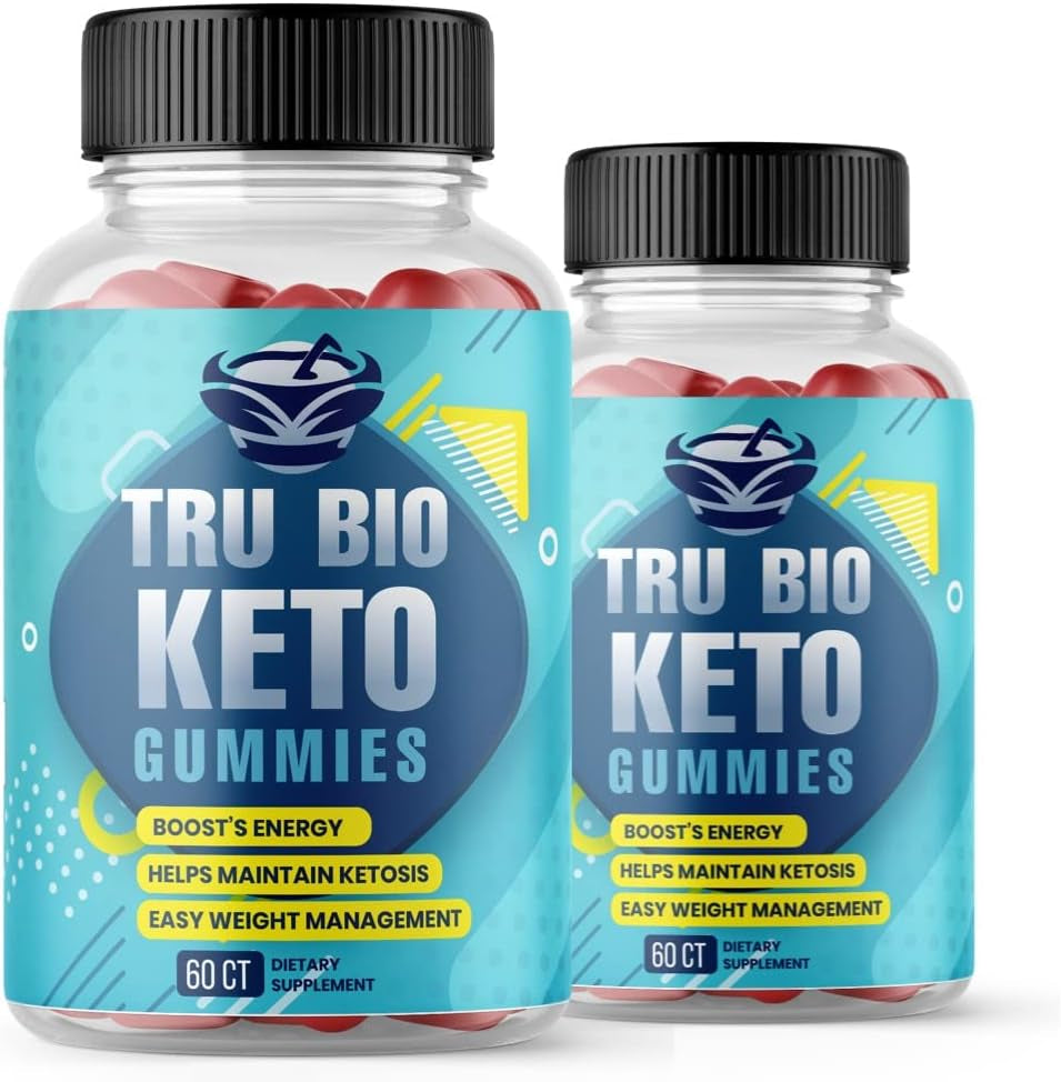 Tru Bio Keto Gummies, Trubio ACV Gummies, 120 Gummies (Pack of 2)