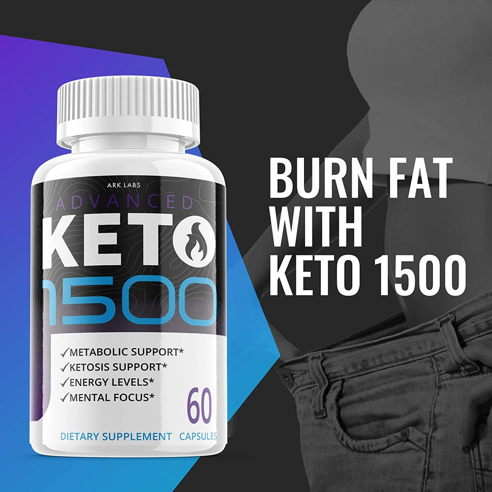 (1 Pack) Keto 1500 - Pills for Weight Loss - Energy Boosting Supplements for Weight Management - Advanced Ketogenic Ketones - 60 Capsules