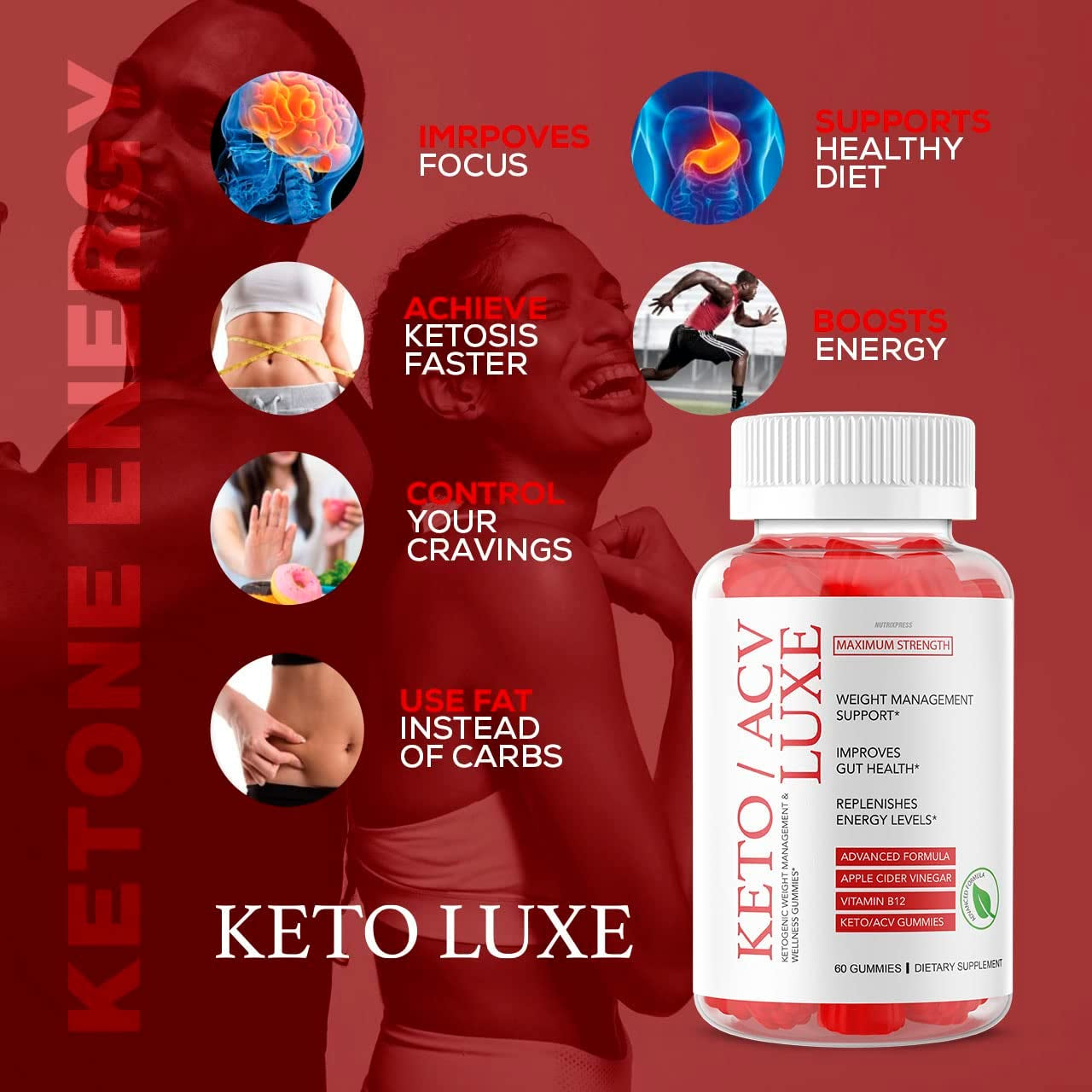 (2 Pack) - Keto Luxe ACV Gummies - New Ketoluxe plus Advanced Apple Cider Maximum Strength Formula, Ketoluxeacvgummies, Shark, Ketoluxeacv + Gummys, Brand, Reviews, Pure, Luxegummies, 60 Days Supply