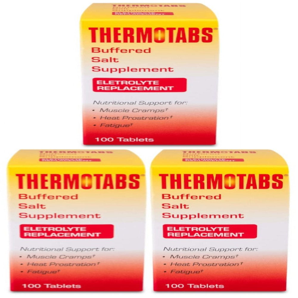 THERMOTABS Salt Supplement Buffered Tablets 100 Tablets (Pack of 3)