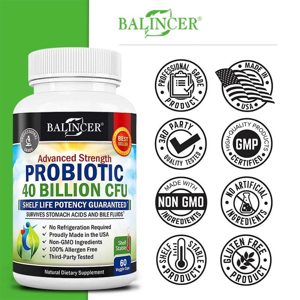 Balincer Probiotic Supplement - Aids Weight Loss & Improves Gut Health, Natural Detoxification, Fat Burning, Weight, Regularity & Digestion