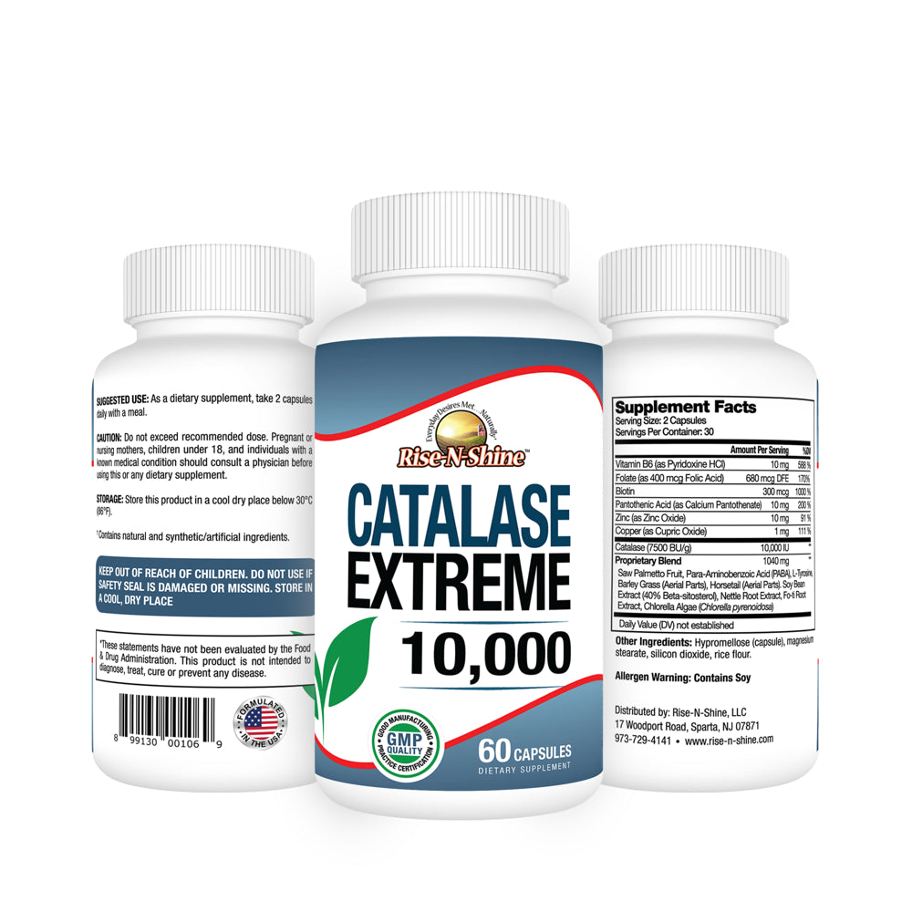 Catalase Extreme 10,000 Dietary Supplement Capsules, 60 Count