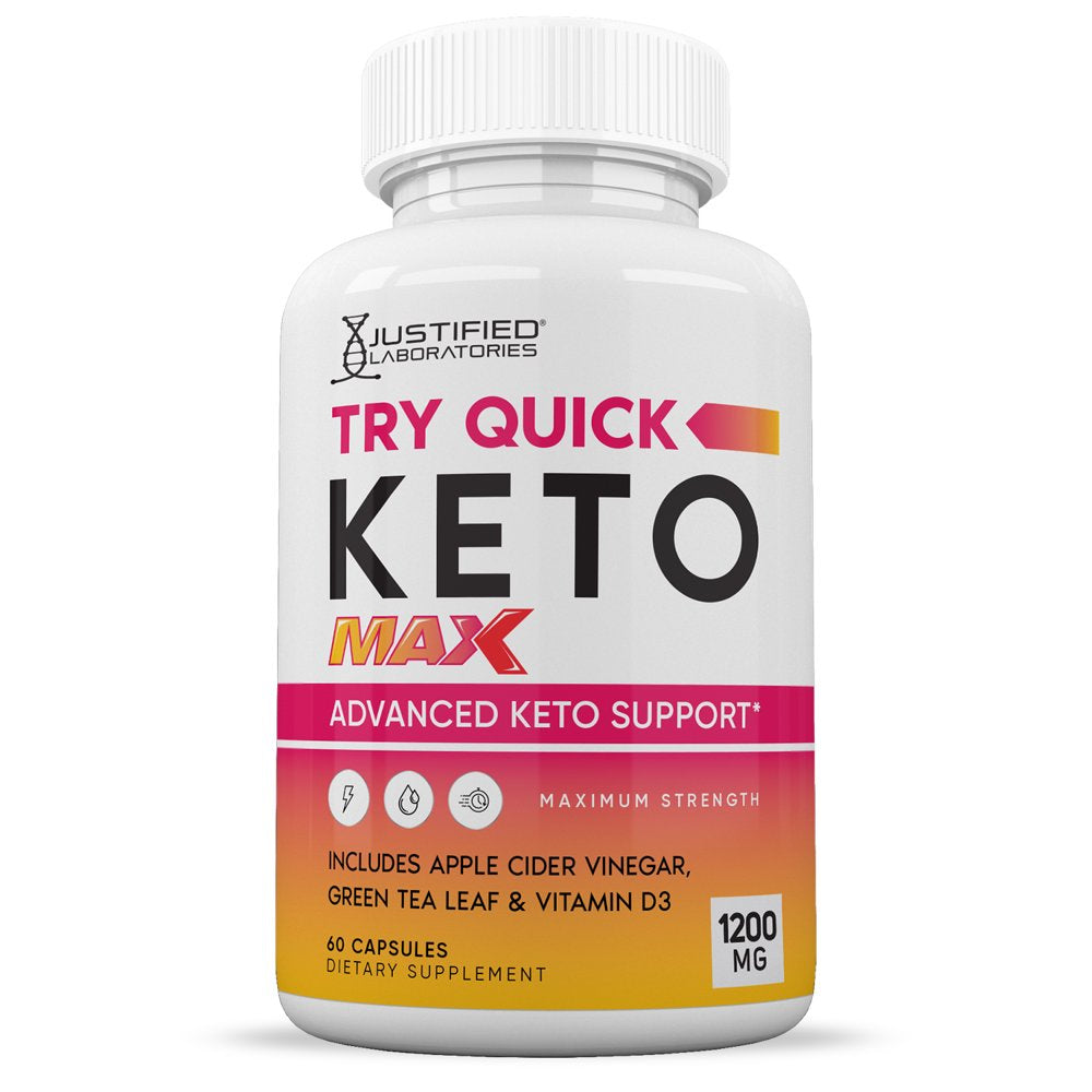 (2 Pack) Try Quick Keto ACV MAX Pills 1675Mg Dietary Supplement 120 Capsules