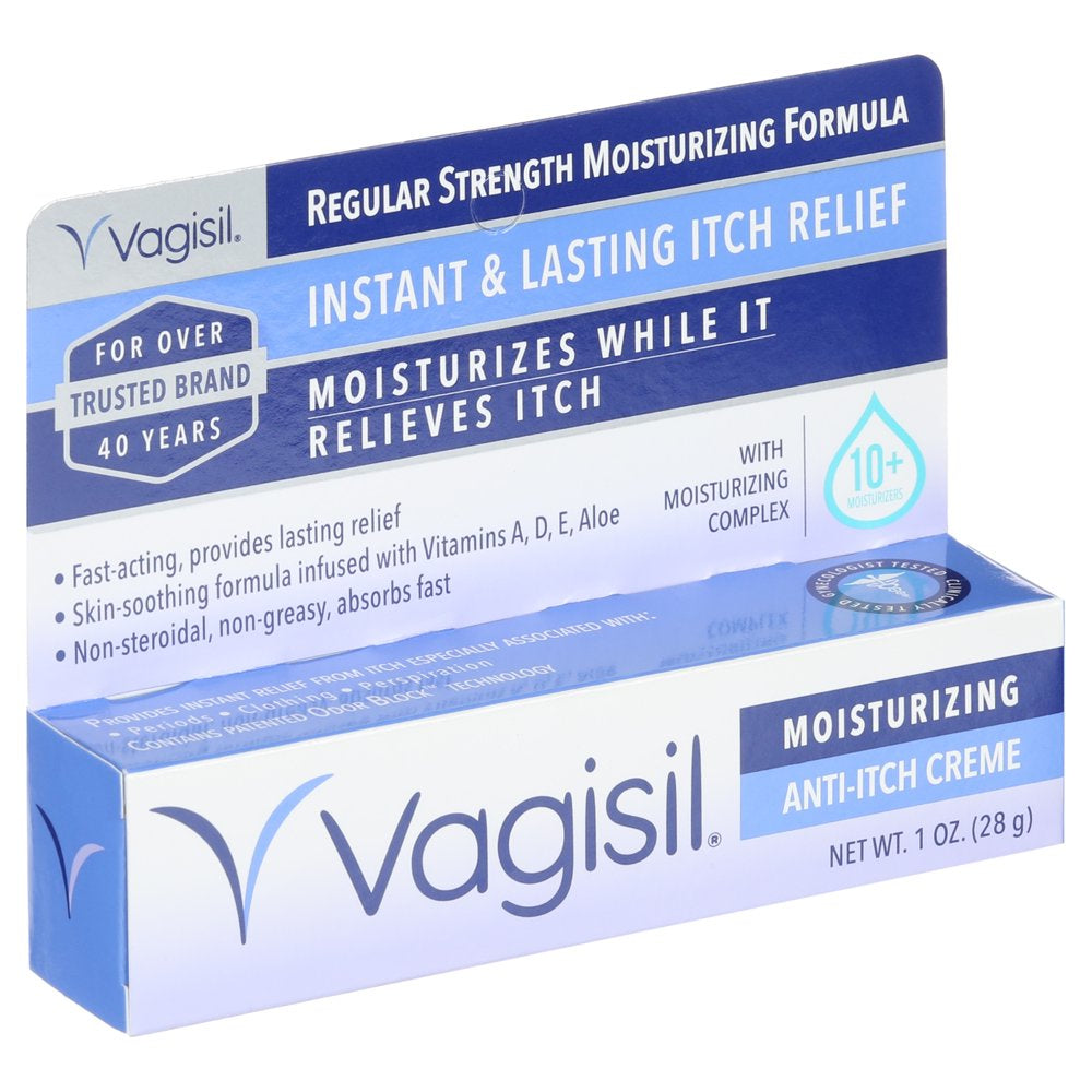 Vagisil Regular Strength Moisturizing Anti-Itch Cream, 1.0 Oz